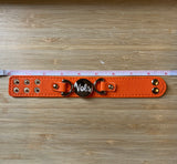 Orange and White Cuff Bracelets